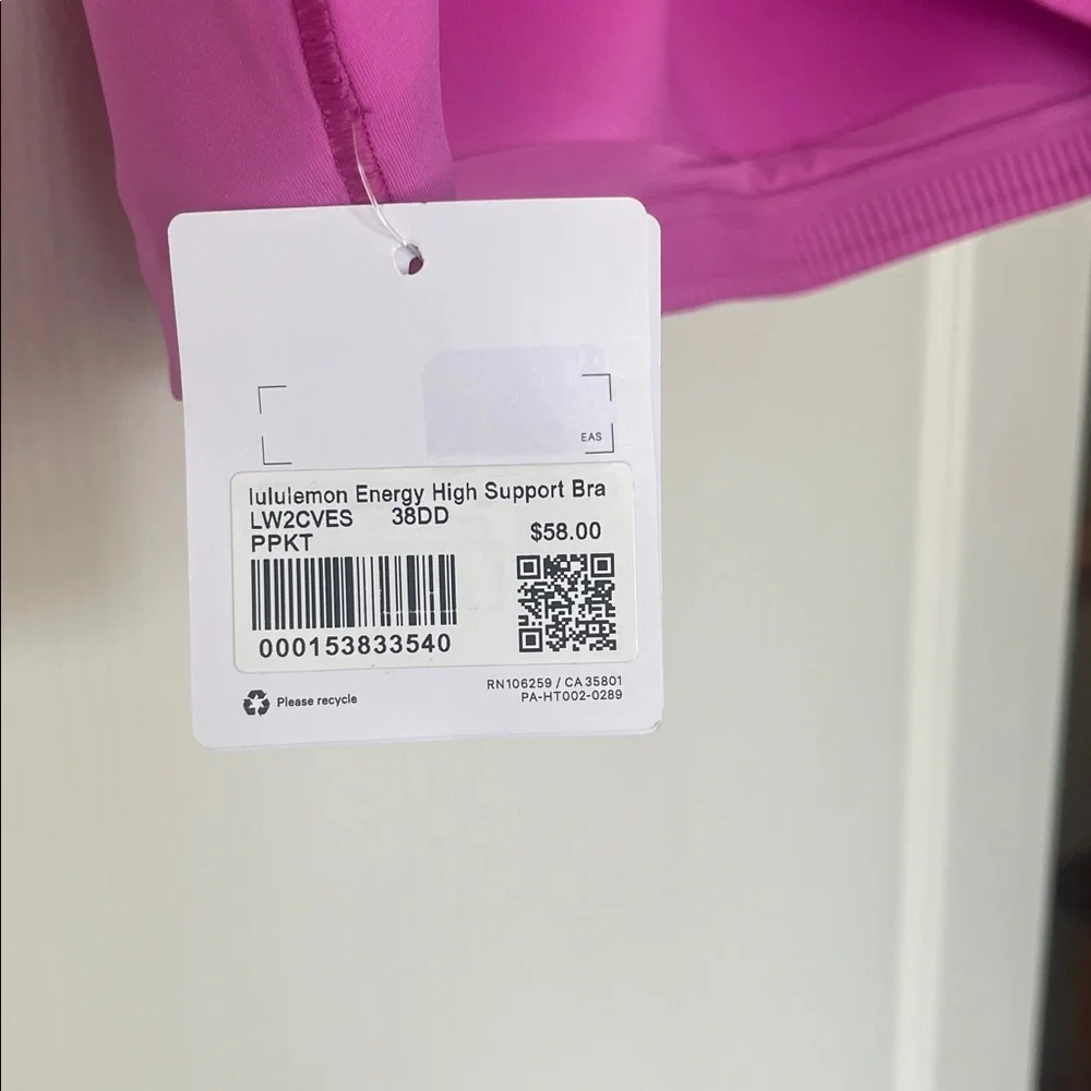 🆕Lululemon Magenta Cross-Back Sports Bra - Picture 3 of 3